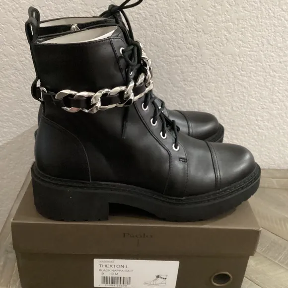 Linea Paolo Thexton Chain Lace-Up Boot (Women) 9.5M