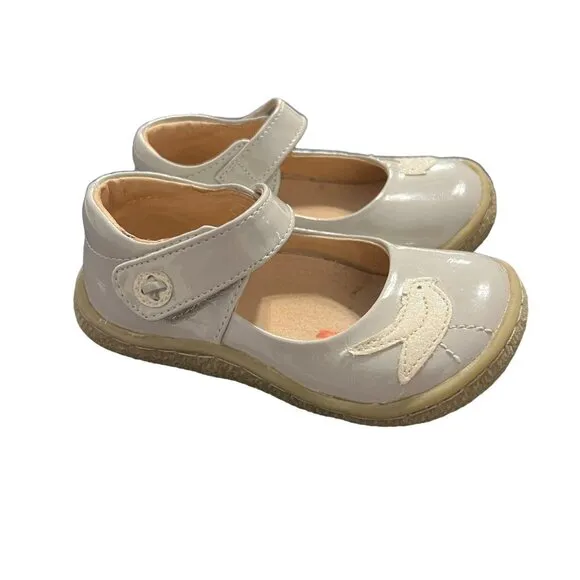 Livie &amp; Luca Sz 8 Grey Pio Pio Patent Leather Mary Jane Shoes
