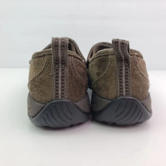 LL Bean Womens Size 8 Brown Suede Comfort Walking Mary Jane Shoes 278614