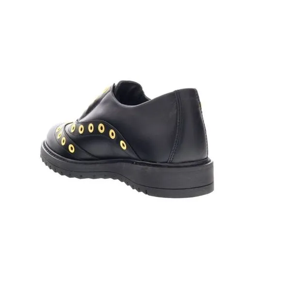 Love Moschino  Riveted Slip On Leather Derby Shoes -