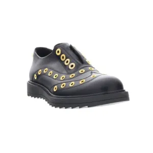 Love Moschino  Riveted Slip On Leather Derby Shoes -