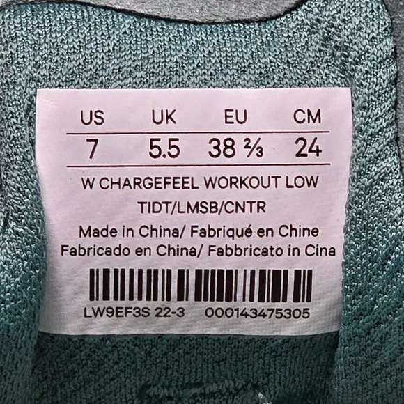 Lululemon Chargefeel Workout Low Running Shoes Athletic Gym Blue Size 7