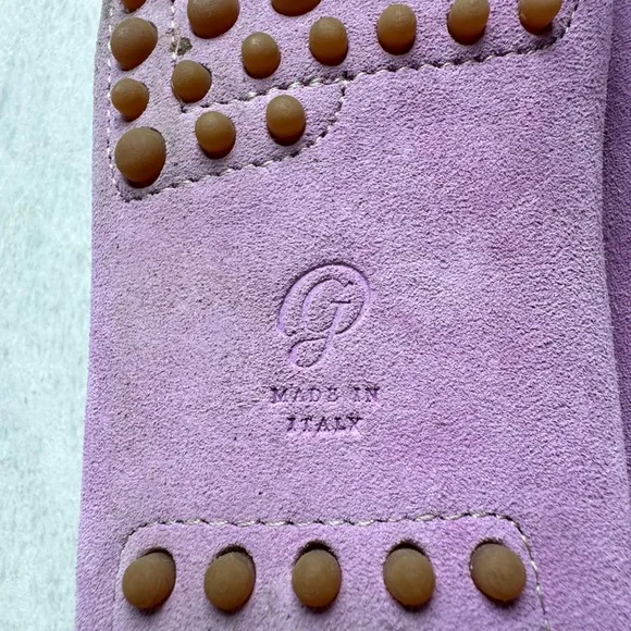 M. Gemi Felize Saddle Suede Loafer Driving Shoes, Lavender, EU 37.5 (US 7)