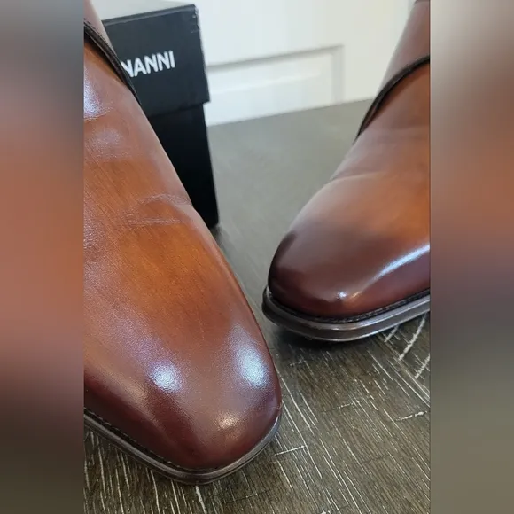 Magnanni Marco II Brown Single Monk Strap Mens Dress Shoe Sz 46 / 13 NIB