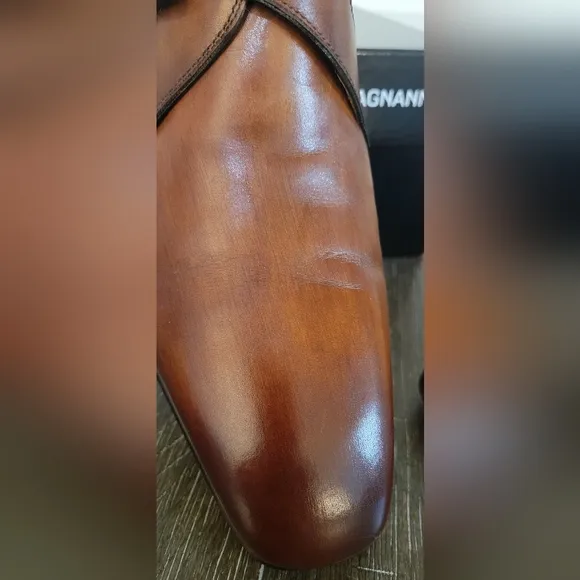 Magnanni Marco II Brown Single Monk Strap Mens Dress Shoe Sz 46 / 13 NIB