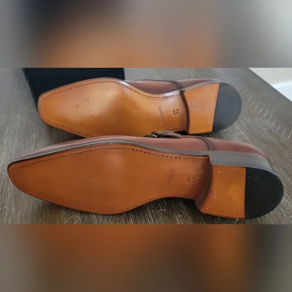 Magnanni Marco II Brown Single Monk Strap Mens Dress Shoe Sz 46 / 13 NIB