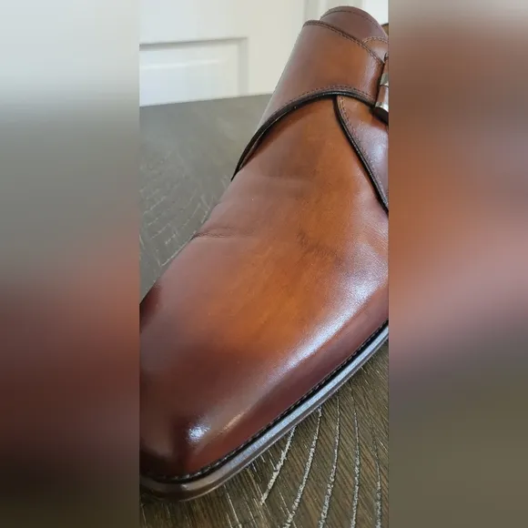Magnanni Marco II Brown Single Monk Strap Mens Dress Shoe Sz 46 / 13 NIB