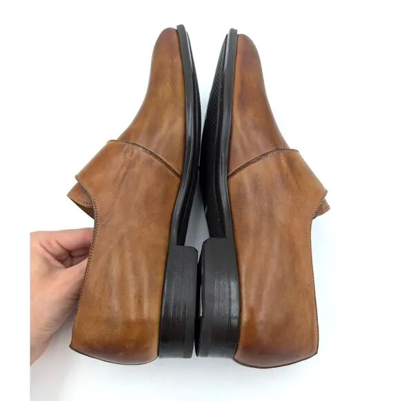 Magnanni Marco II Monk Strap Leather Dress Shoes Cuero Brown Size US8 EU41