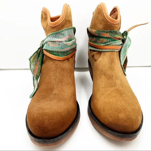 🆕{Manuel Alves} Western Leather Ankle Booties