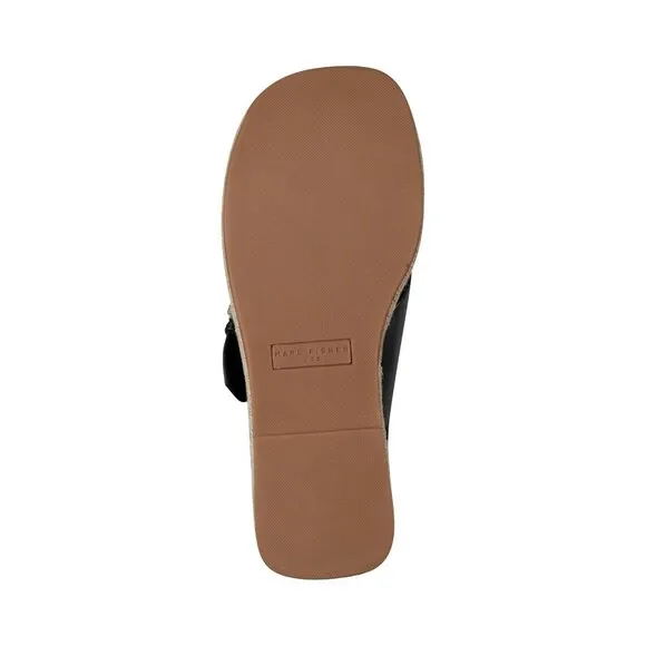 Marc Fisher Shoes Renda Black Leather Platform Sandals