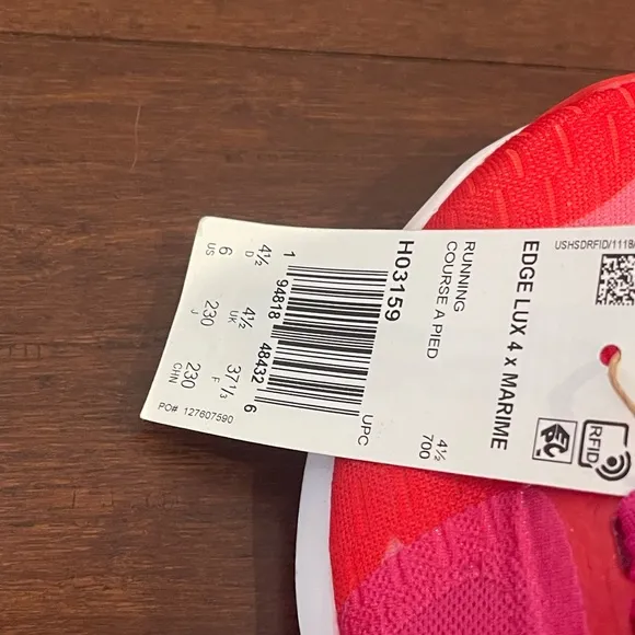 Marimekko x Adidas Edgelux Pink Running Shoes 7