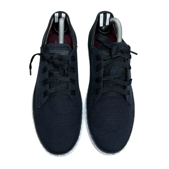 Mark Nason Mens Sneakers Low Top Lace Up Cushioned Insoles Canvas Black Size 8.5