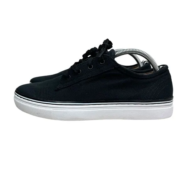 Mark Nason Mens Sneakers Low Top Lace Up Cushioned Insoles Canvas Black Size 8.5