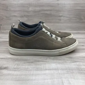 Martin Dingman Sneakers Mens 8M Taupe Brown Nubuck Leather Slip On Shoes