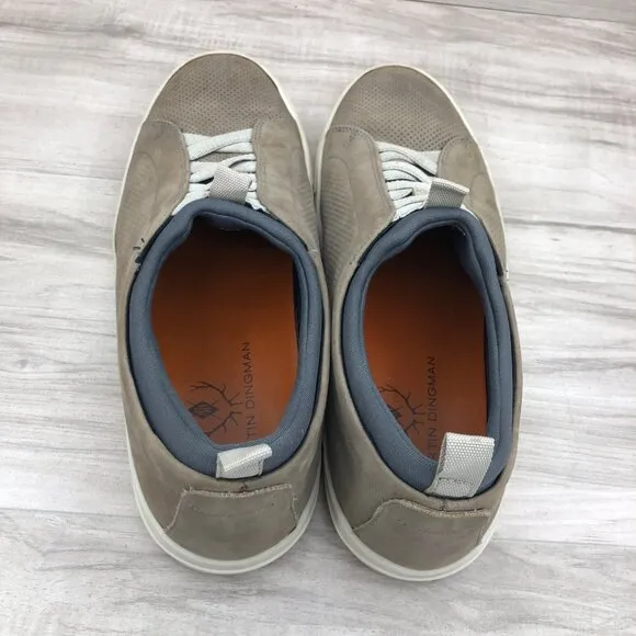 Martin Dingman Sneakers Mens 8M Taupe Brown Nubuck Leather Slip On Shoes