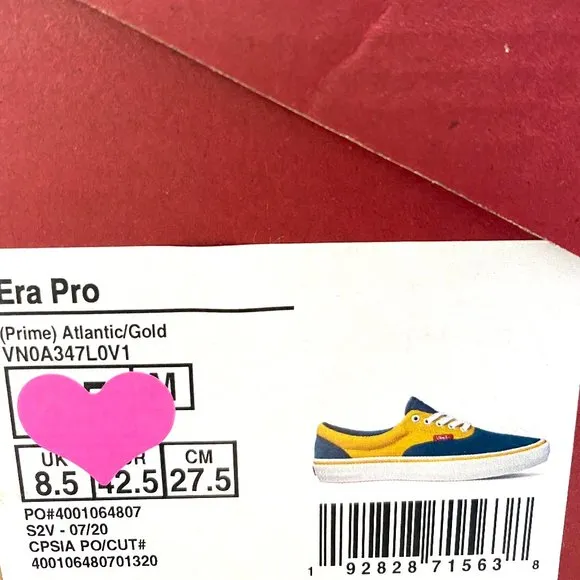 💖MEGA SALE💖VANS Era Pro Prime Atlantic Shoes Women’s Gold Suede VN0A347L0V1