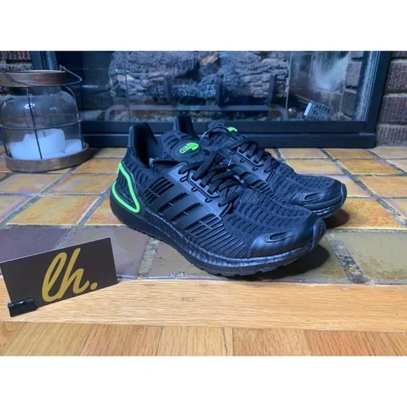 Mens 9 Adidas Ultraboost DNA CC 1 ClimaCool Black Volt Athletic Running Shoes GX