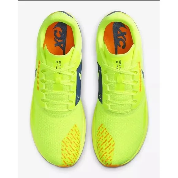 Men's 9.5 Nike Rival XC 6 Cross-Country‎ Spikes Volt/Total Orange DX7999-701 NEW