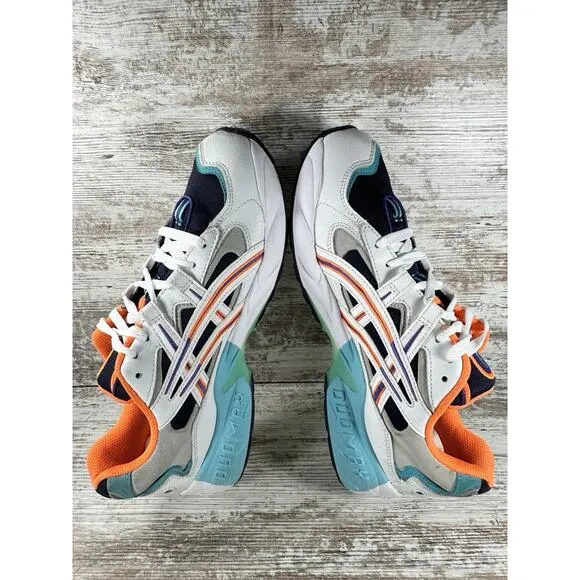 Men's Asics Gel-Kayano 5 OG White/Navy/Orange Sneakers Sz 10.5 Athletic Gym EUC!