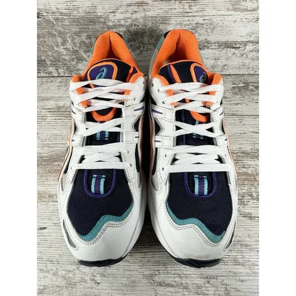 Men's Asics Gel-Kayano 5 OG White/Navy/Orange Sneakers Sz 10.5 Athletic Gym EUC!