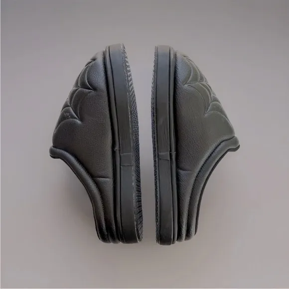Men's Black Quilted Slip-On Shoes