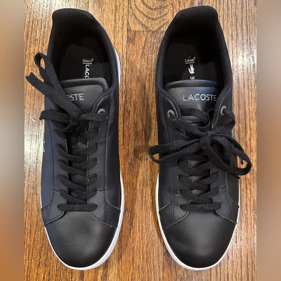 Men's Lacoste Carnaby Pro Leather Sneaker - Black/Grey