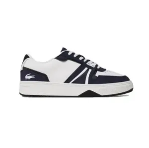 Mens Lacoste Leather Sneakers L001 SMA Size 12.5 Athletic Shoes NEW White Navy