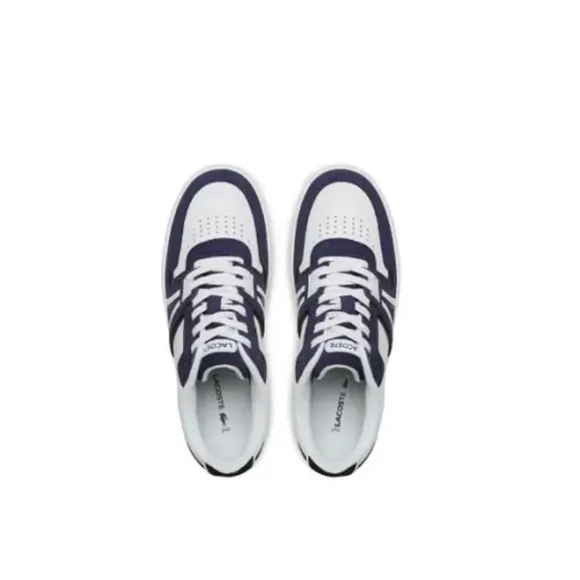 Mens Lacoste Leather Sneakers L001 SMA Size 12.5 Athletic Shoes NEW White Navy