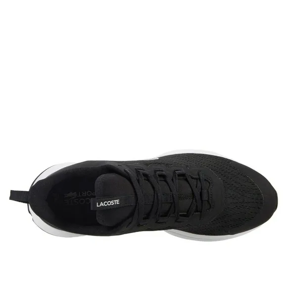 Mens Lacoste Sneakers Size 13 NEW Run Spin Black White Shoes