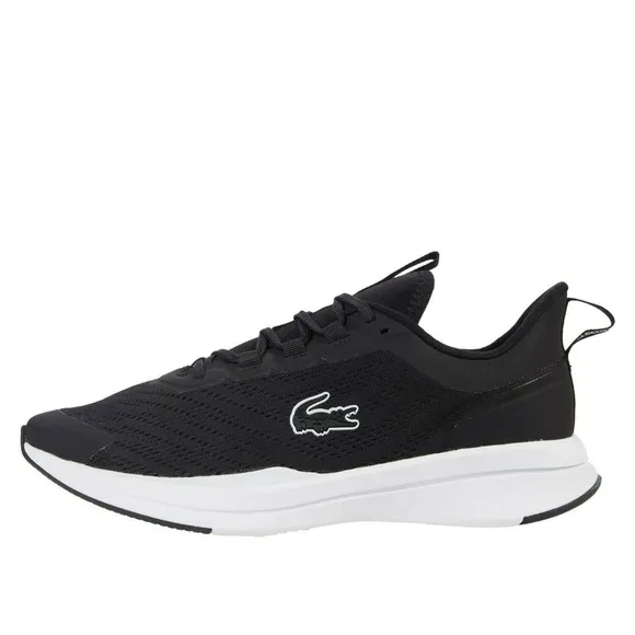 Mens Lacoste Sneakers Size 13 NEW Run Spin Black White Shoes