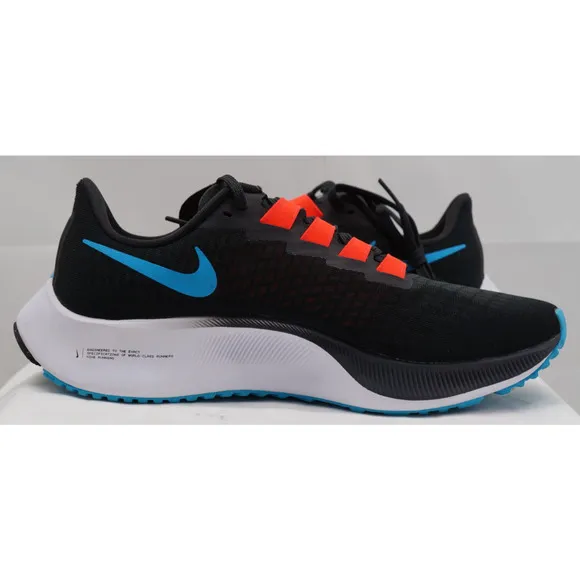 Men's Nike Air Zoom Pegasus 37 Running Shoes, BQ9646 011 Size 10 Off Noir/LT
