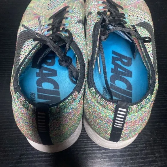 Mens Nike Flyknit Racer Running Shoes Multicolor 526628-304 Size 13