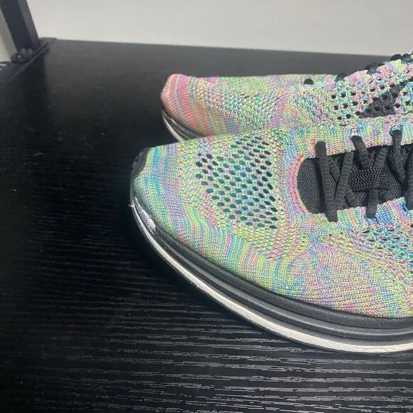 Mens Nike Flyknit Racer Running Shoes Multicolor 526628-304 Size 13