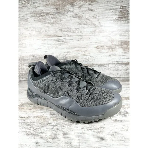 Men's Nike Lupinek Flyknit Low Gray/Black Athletic Shoes Sz 10 Gym