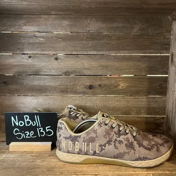 Mens Nobull‎ Camo Low Brown Camo Trainer Gym Sneakers Shoes Size 13.5 D GUC