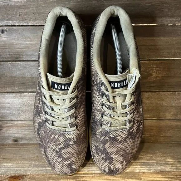 Mens Nobull‎ Camo Low Brown Camo Trainer Gym Sneakers Shoes Size 13.5 D GUC
