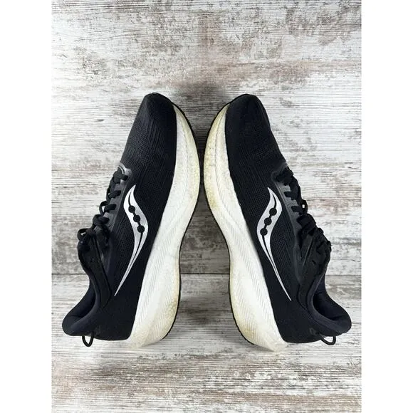 Men's Saucony Triumph 21 Black Running Shoes Sz 11 Athletic Gym