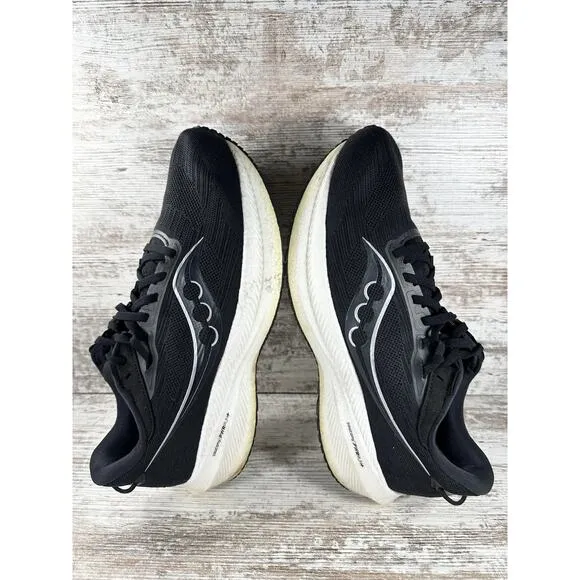 Men's Saucony Triumph 21 Black Running Shoes Sz 11 Athletic Gym