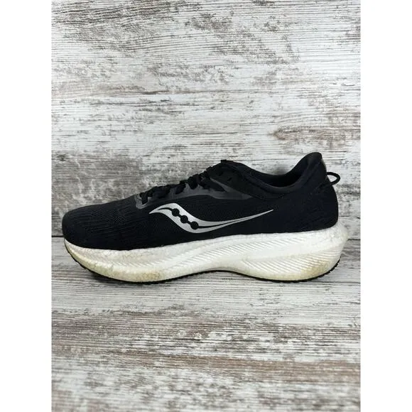 Men's Saucony Triumph 21 Black Running Shoes Sz 11 Athletic Gym