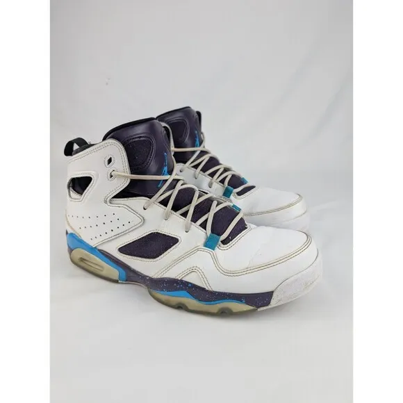 Men's Size 10 - Jordan Flight Club 91 White Blue Lagoon 555475-105