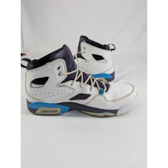 Men's Size 10 - Jordan Flight Club 91 White Blue Lagoon 555475-105