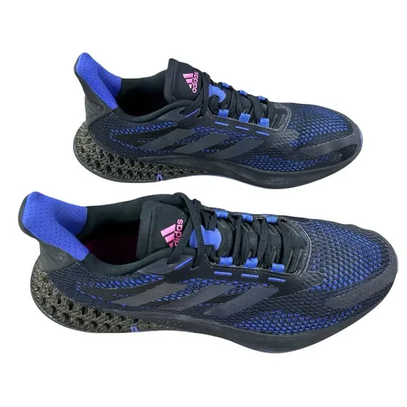 Men's Size 11 Adidas 4DFWD Pulse Shoes Black Purple Athletic Running Sneakers