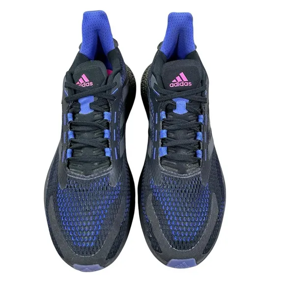 Men's Size 11 Adidas 4DFWD Pulse Shoes Black Purple Athletic Running Sneakers