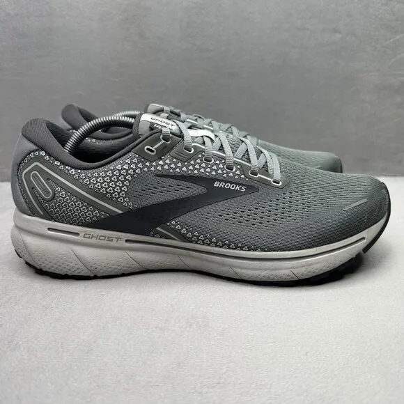 Mens Size 12 (D) Brooks Ghost 14 Shoes Grey/Alloy Athletic Running Low Top Gym