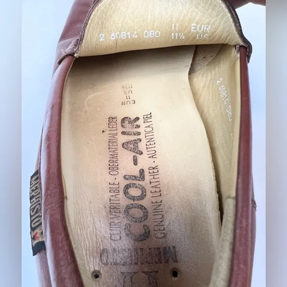 Mephisto Brown Leather Slip-on Men’s Cool- Air Loafers Shoes Size 11.5