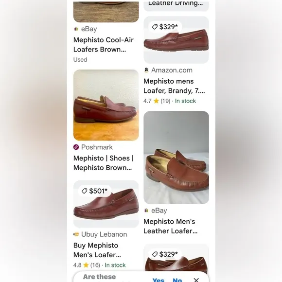 Mephisto Brown Leather Slip-on Men’s Cool- Air Loafers Shoes Size 11.5
