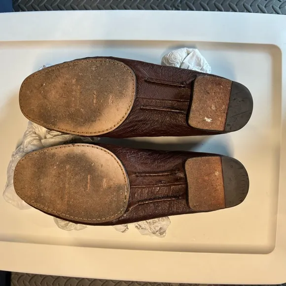 Mezlan Platinum Ostrich Men's Brown Loafers