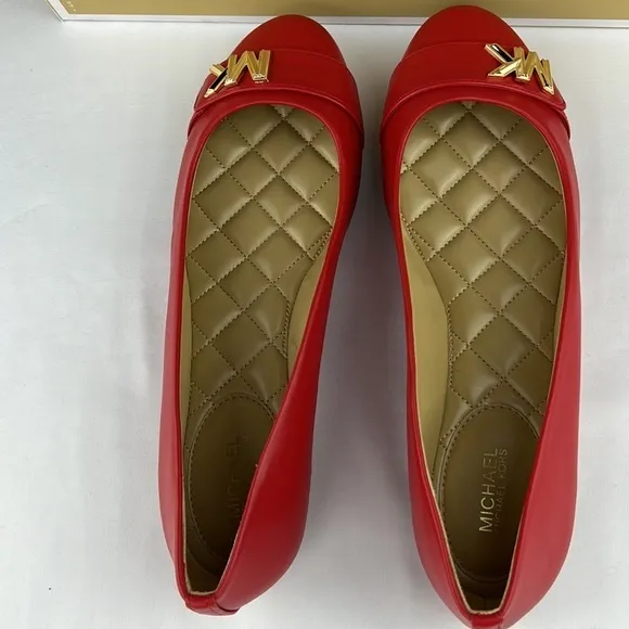 Michael Kors - *Last One* ‘Leather Ballet Flats’ Red. SZ: 7.   NWT.
