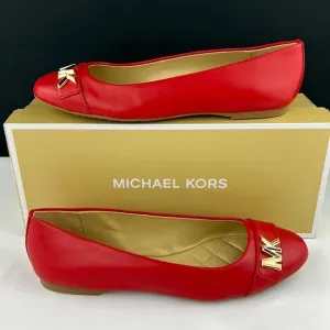 Michael Kors - *Last One* ‘Leather Ballet Flats’ Red. SZ: 7.   NWT.