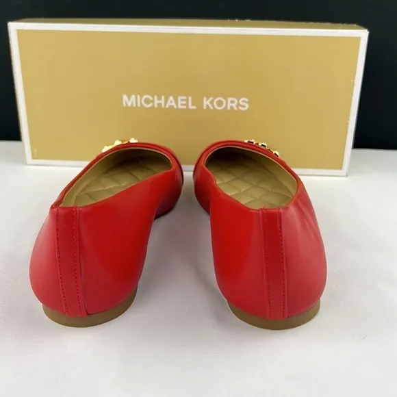 Michael Kors - *Last One* ‘Leather Ballet Flats’ Red. SZ: 7.   NWT.